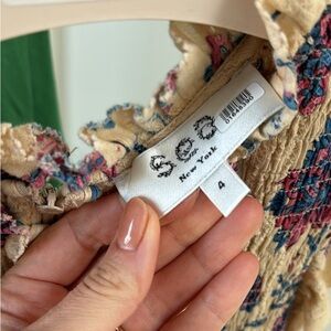 Sea New York Beige and Pink Floral Dress